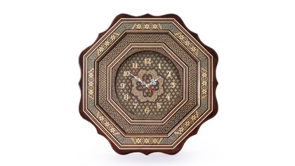 ساعت ۸ گوش خاتم کاری دور دالبر طرح آذرخش